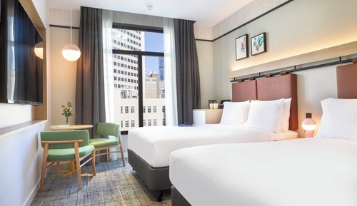 Standard Room, 2 Double Beds, City View