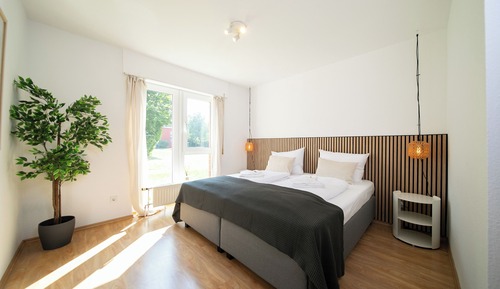 Deluxe Apartment, Kitchen, Courtyard View