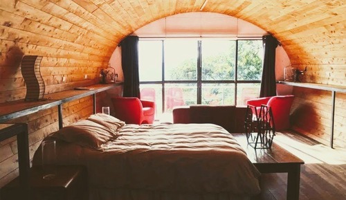 Luxury Cabin, 1 Queen Bed, Balcony, Mountain View