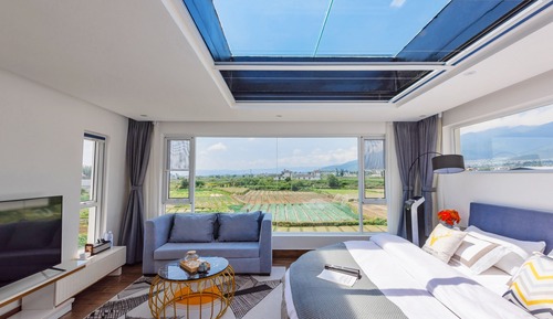 Panoramic Double Room, Private Bathroom, Hill View