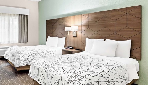 Standard Room, 2 Double Beds, Non Smoking, Refrigerator & Microwave