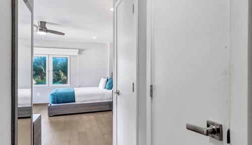 Partial Ocean View Room with Two Double Beds