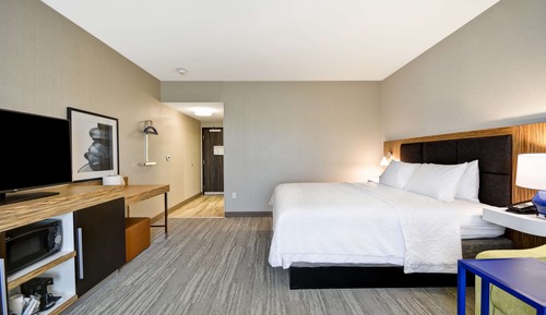Room, 1 King Bed with Sofa bed, Refrigerator & Microwave