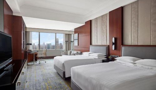 Double Room with Two Double Beds and Skyline View