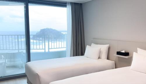 Deluxe Twin Room with Partial Sea View