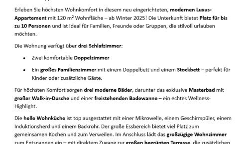 Three-Bedroom Deluxe Apartment