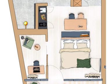 Studio with Garden View