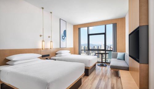 Standard Double Room with Two Double Beds and City View