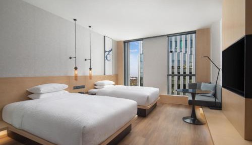 Standard Double Room with Two Double Beds and City View