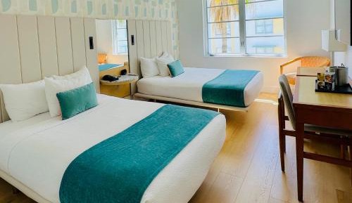 Partial Ocean View Two Double Beds