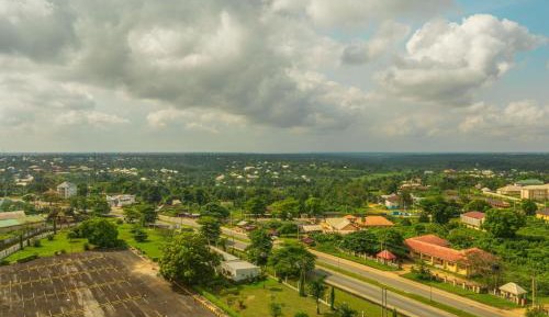 Large Double Room with Two Double Beds and City View