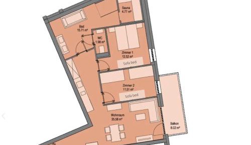 Superior Comfort Plus Two-Bedroom Apartment with Private Sauna