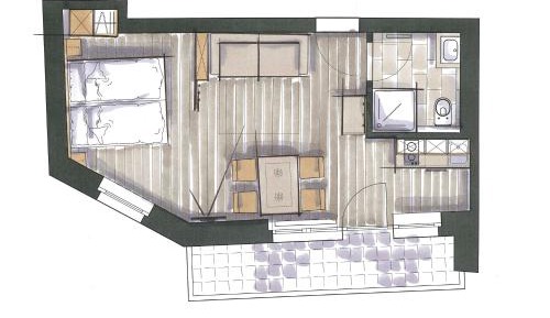 One-Bedroom Apartment with Balcony