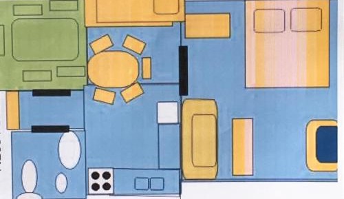 One room Apartment (4p) own Terrace, Bathroom & Kitchen 