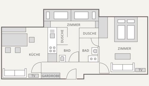 Apartment with Mountain View