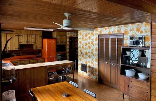 Lake Cavanaugh Cabin | Charming Waterfront Mid Century Waterfront Cabin w/ Hot Tub + Breathtaking Views