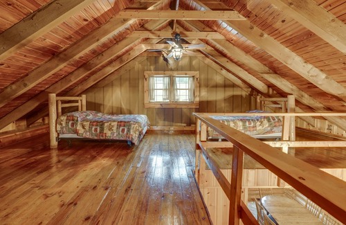 Wellston Cabin | Rustic Wellston Cabin w/ Pond & ATV Trail Access!