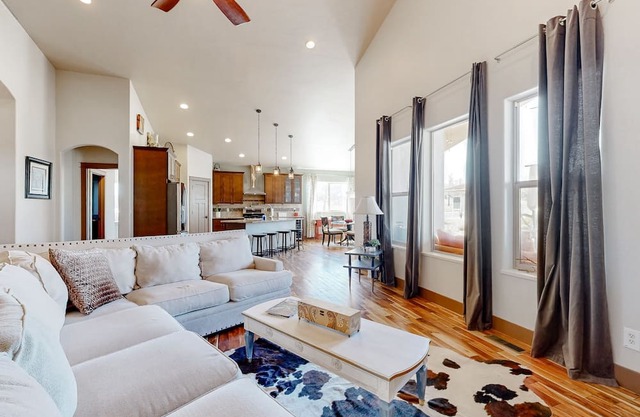 Spacious home with mountain views, modern comforts, & outdoor access