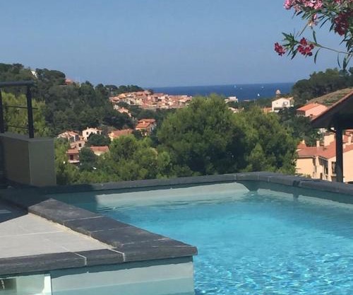 Villa Collioure, piscine et vue sur mer