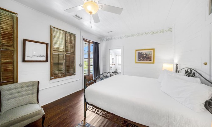 Historic Downtown Apalachicola Apartment | Sunset Views & Balcony Access, King Bedroom, Charming Historic Bowery Inn