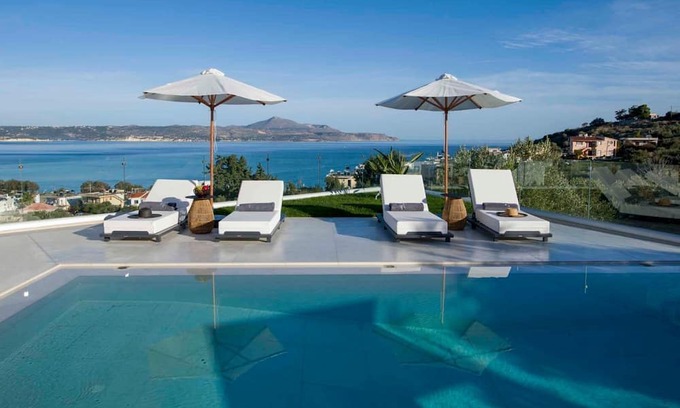 Chania Town Villa | Spacious Villa With Sea View Balconies