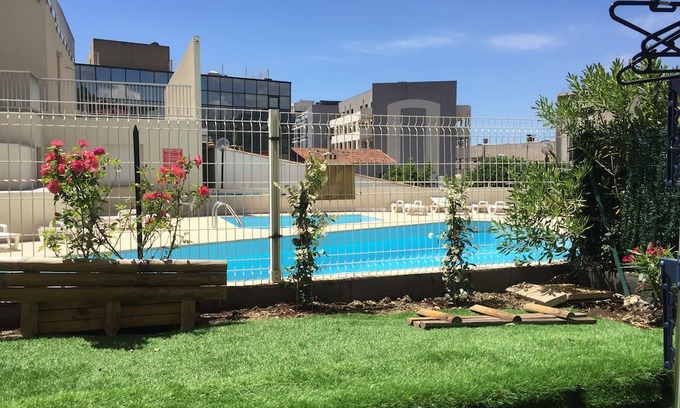 Roquebilliere Apartment | Beau 4P Résidence de Standing Avec Piscine