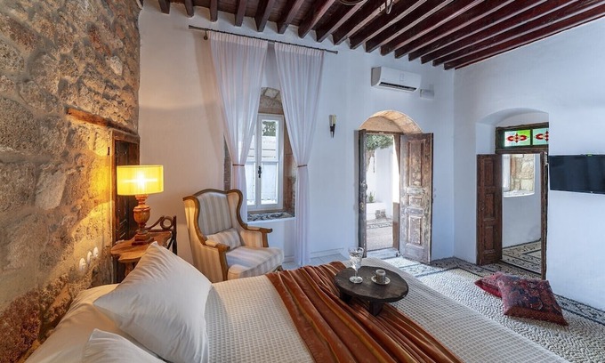 Lindos Cabin | Boho style luxury lodge with private courtyard in the heart of Lindos.